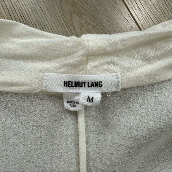 Helmut Lang Fold Over Drape Wrap Front Blouse Size Medium - Picture 7 of 10